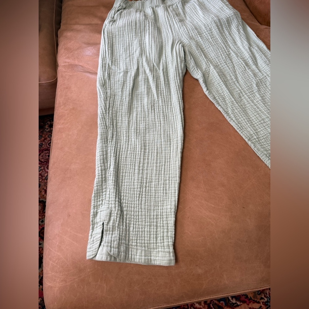 MARKET & SPRUCE Dria Extra High Rise Straight Leg Gauze Ankle Pant Size Medium - Picture 4 of 11